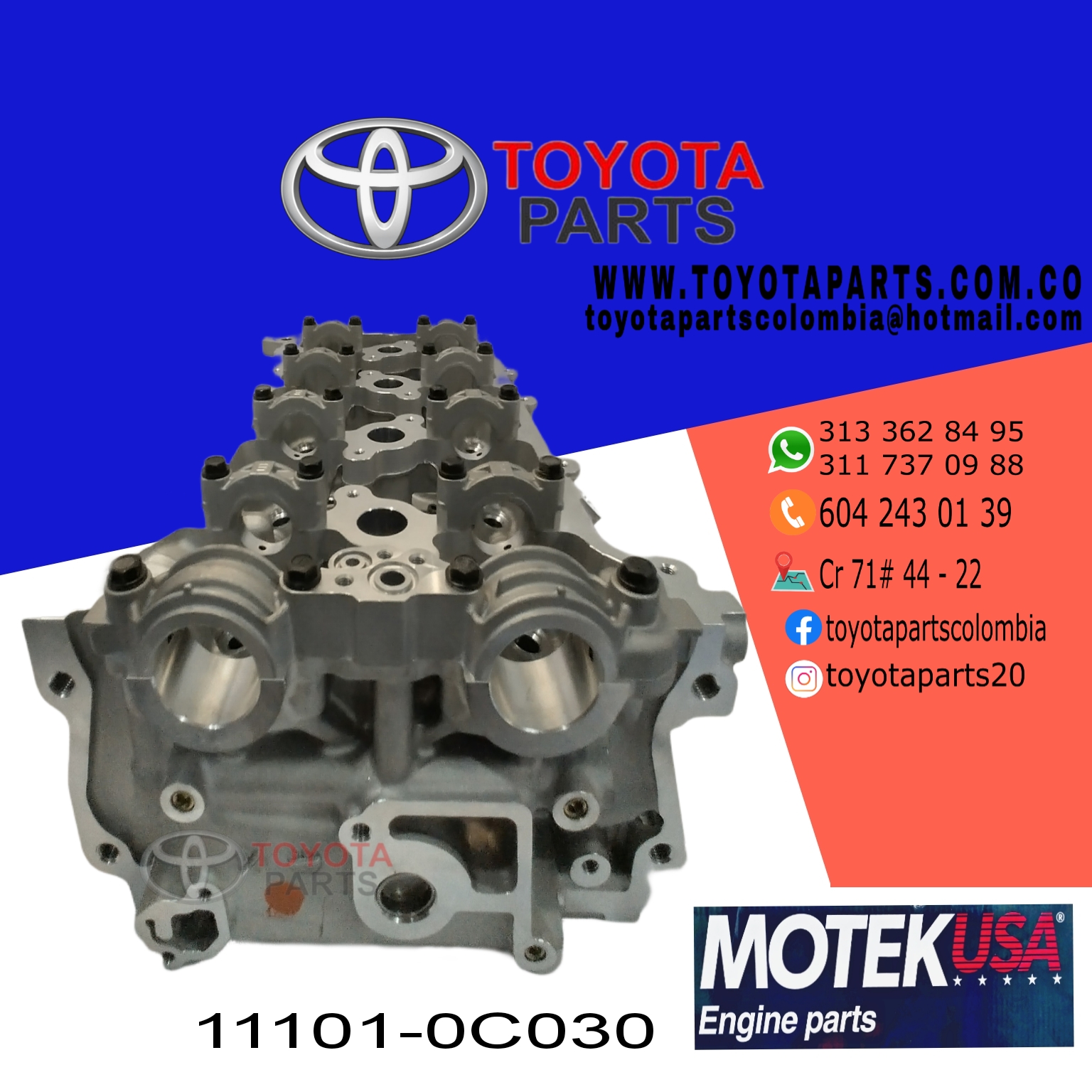 CULATA MOTOR HILUX Y FORTUNER 2700 2TR CON EGR - Imagen 2