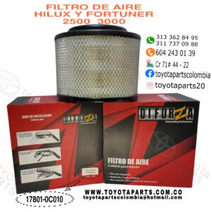FILTRO DE AIRE HILUX Y FORTUNER 2500 3000