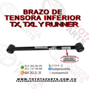 BRAZO DE TENSORA INFERIOR TX, TXL Y RUNNER