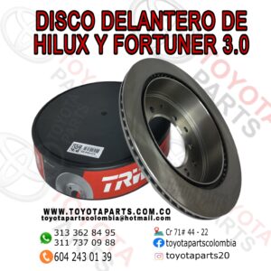 DISCO DELANTERO DE HILUX Y FORTUNER 3.0