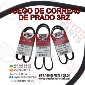 JUEGO DE CORREAS DE PRADO 3RZ