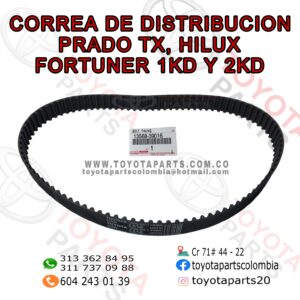 CORREA DE DISTRIBUCION PRADO TX, HILUX Y FORTUNER 1KD Y 2KD