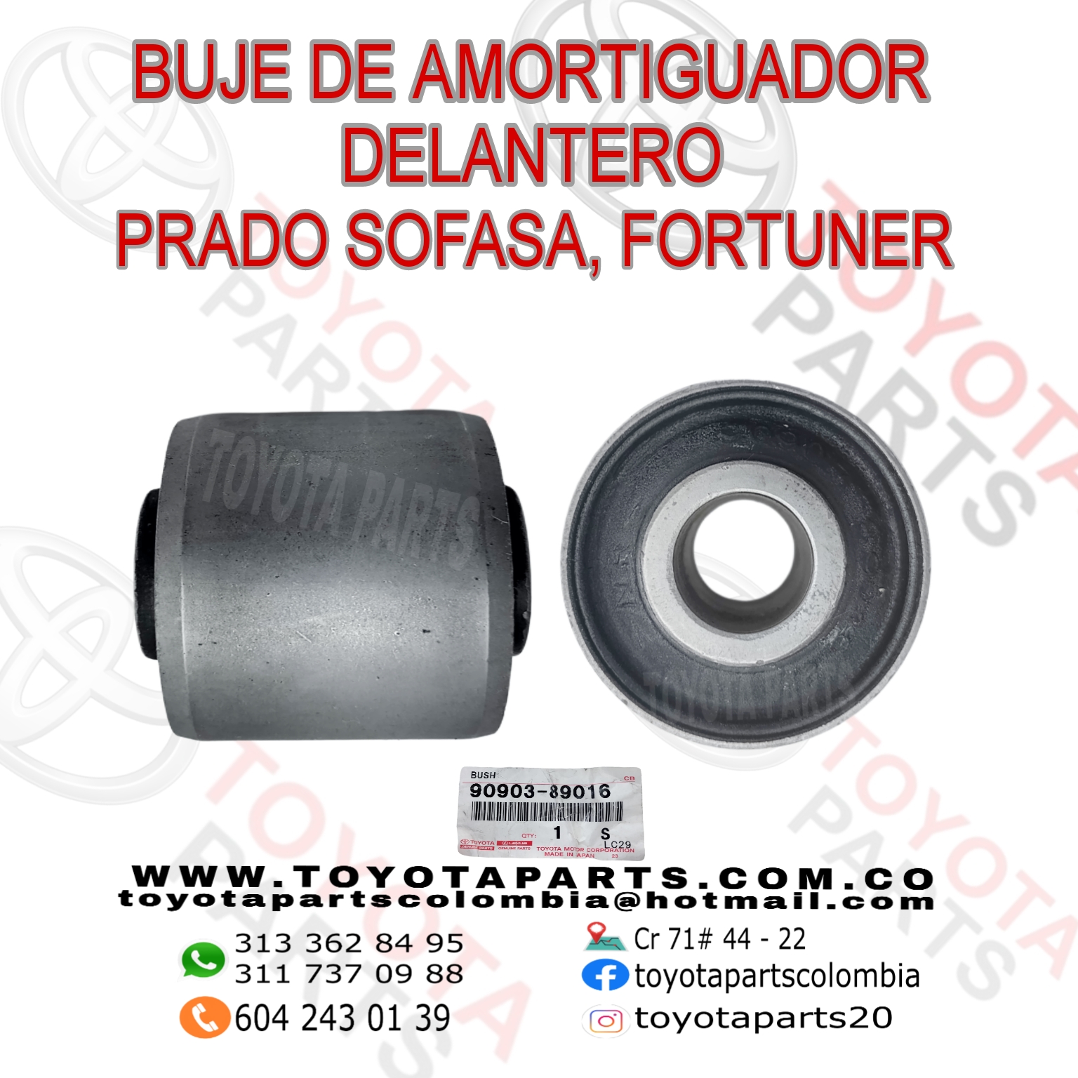 BUJE DE AMORTIGUADOR DELANTERO PRADO SOFASA Y FORTUNER